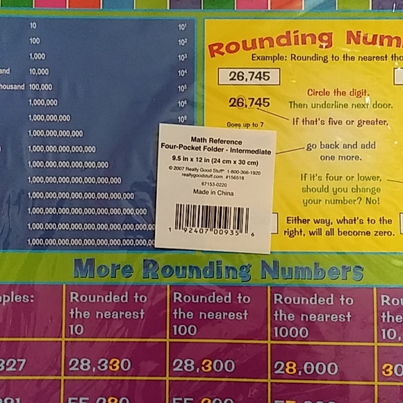 NWT Math Reference Four-Pocket Folder - Picture 10 of 10